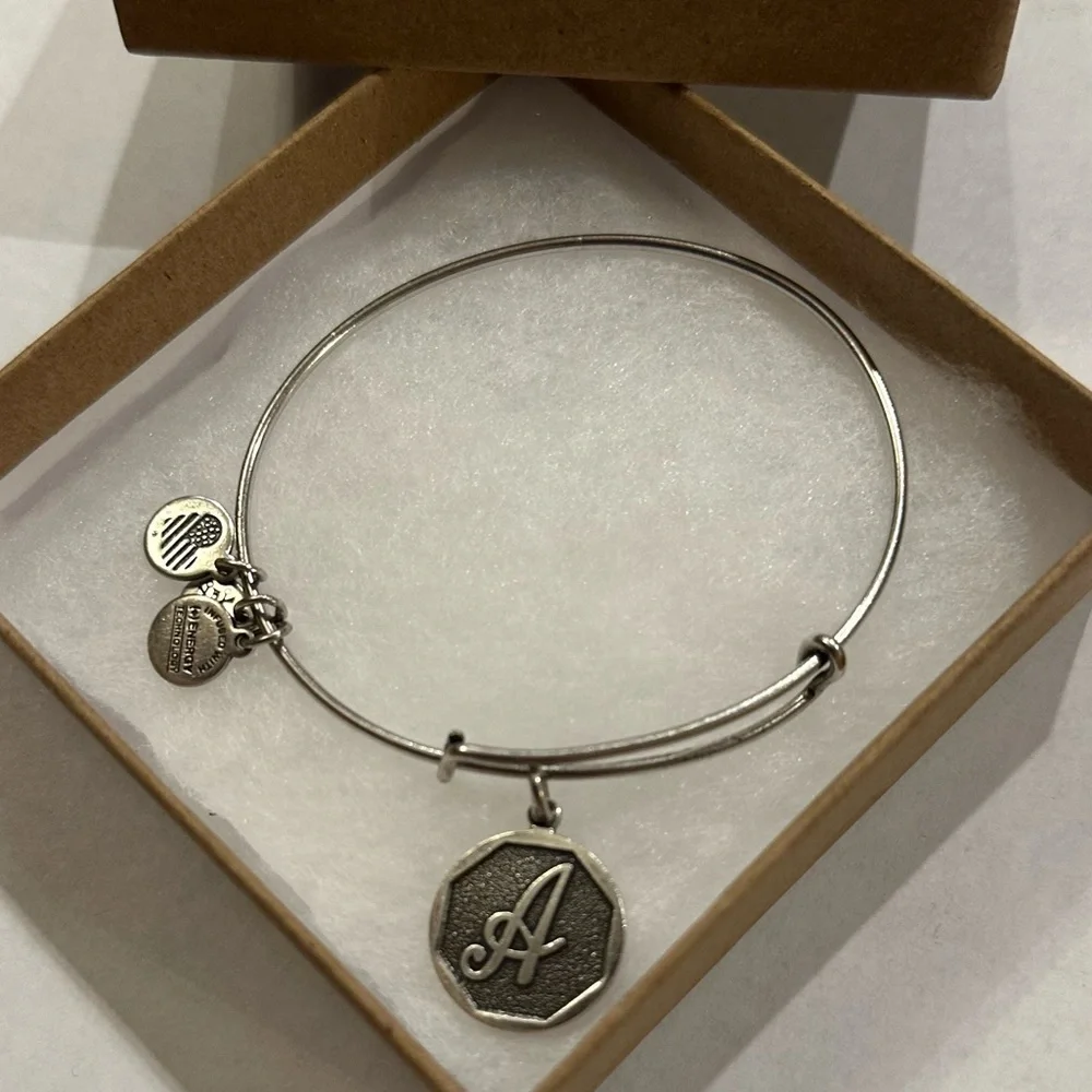 Alex and Ani “A” Charm Expandable Bracelet